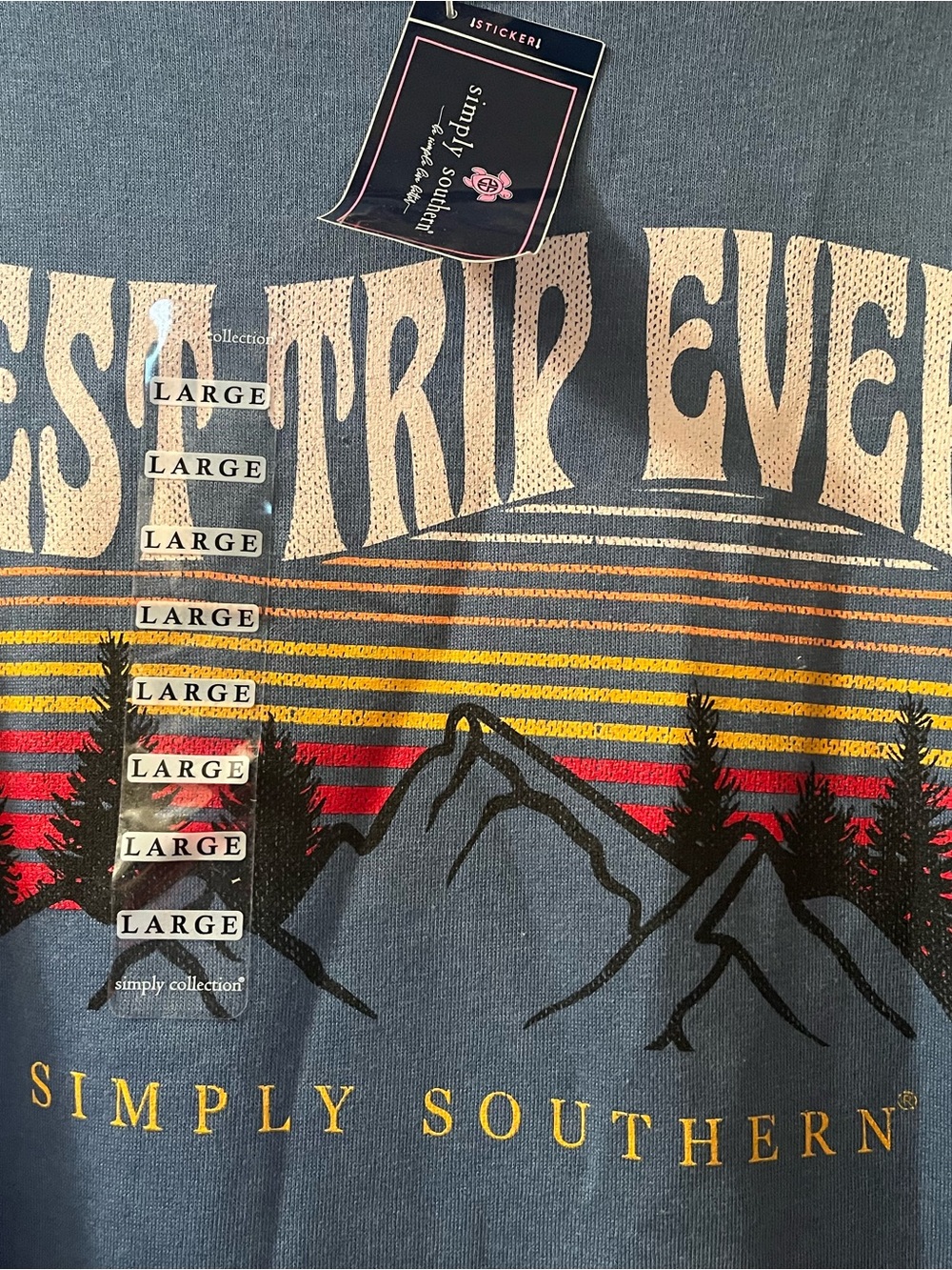 Simply Southern Blue Graphic 'Best Trip Ever' Crewneck Sweatshirt - Picture 3 of 3